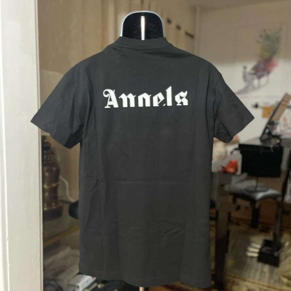 NWT Men’s Size Small Moncler X Palm Angels Wing Logo Tee 100% Cotton In Black - Picture 10 of 17